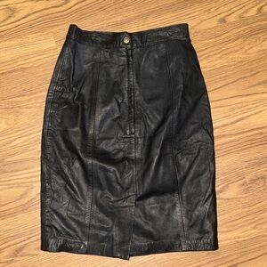 Women’s leather pencil skirt